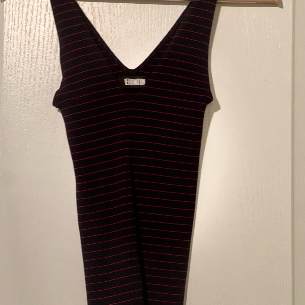 Reformation Navy with Red Striped Top